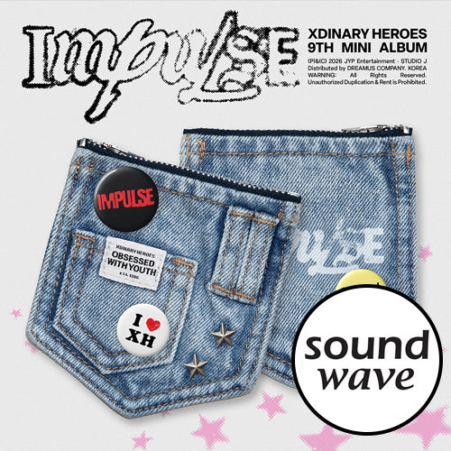 [SOUNDWAVE POB] Xdinary-Heroes - 9th Mini Album [IMPULSE] (DENIM POUCH Ver.)