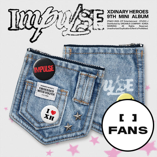 [FANS SHOP POB] Xdinary-Heroes - 9th Mini Album [IMPULSE] (DENIM POUCH Ver.)